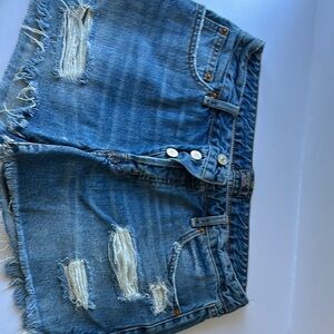 Casual Ripped Denim Shorts Abercrombie and Fitch